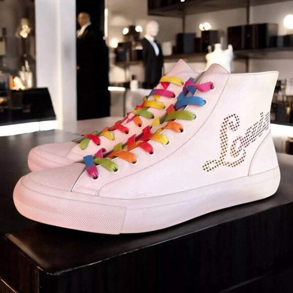 Louis Vuitton Calfskin Tattoo Sneaker Boot Shoes UK 9 US 10 Men White Multicolor main image 13